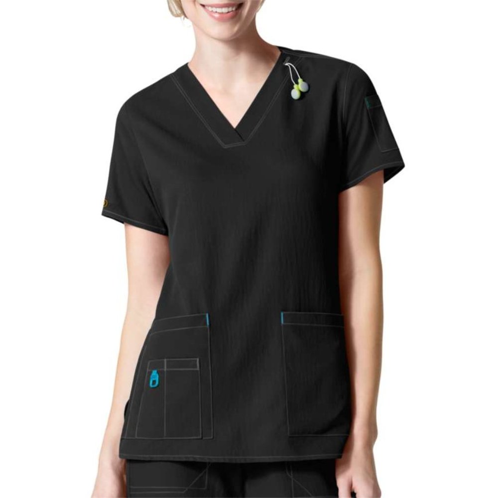 Carhartt Women's Cross Flex V-Neck Media Scrub Top